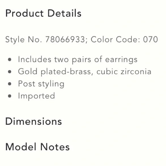 NWT set of 2 fine line earrings - Picture 4 of 5